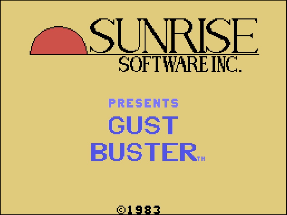 Title Screen of Gust Buster for Colecovision
